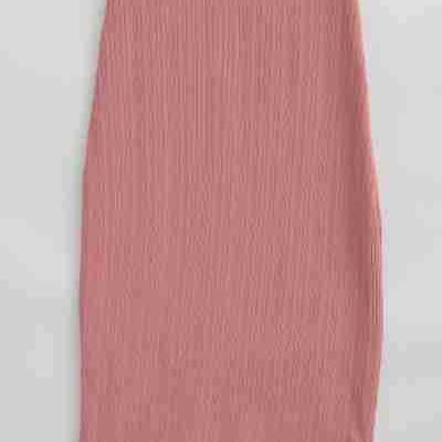 Women's fitted ribbed midi dress with half sleeves and stand-up collar Mune Fashion