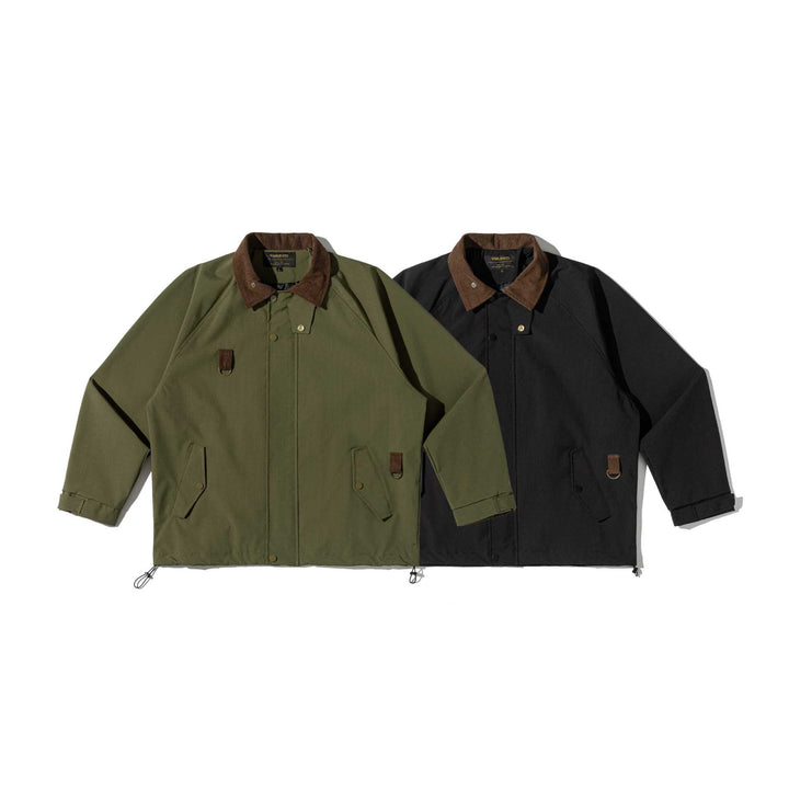 Men's field jacket in parka style with cord collar and utility details Mune Fashion
