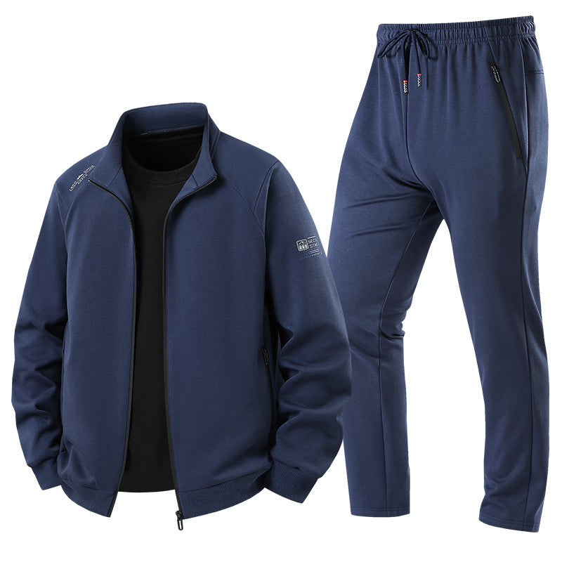 Men's Lightweight Casual Training Suit Set with Zip Jacket, Elastic Waistband & Zip Pockets Mune Fashion