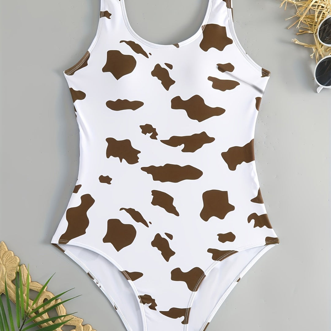 Women’s One-Piece Swimsuit with Animal Pattern Mune Fashion