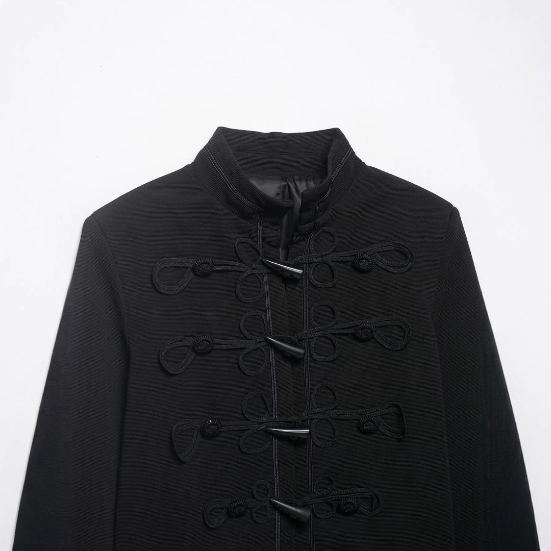 Women's short jacket in military style with cord frog closures Mune Fashion