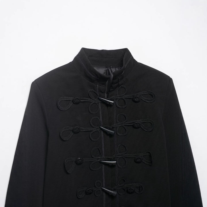 Women's short jacket in military style with cord frog closures Mune Fashion