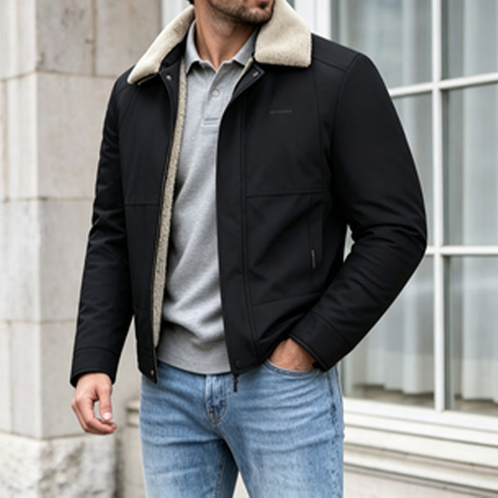 Men's Fashion Transitional Jacket with High Collar and Soft Lining Mune Fashion