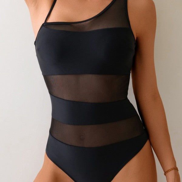 Ladies' sporty jumpsuit with transparent inserts Mune Fashion