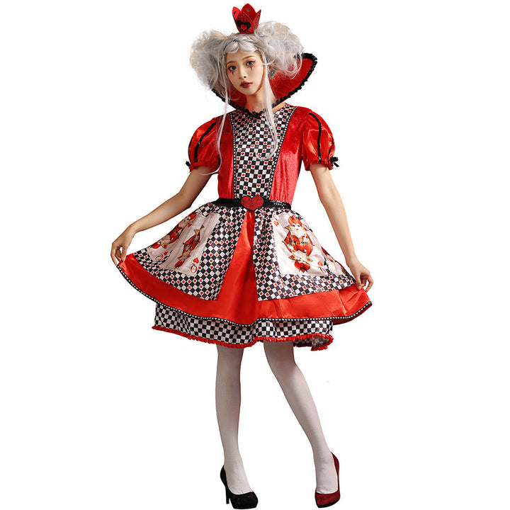Girls Fairytale Heart Lady Costume with Crown and Tulle Skirt Mune Fashion