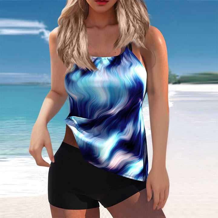 Women's Sporty Tankini Set with Stylish Top and Comfortable Shorts Mune Fashion