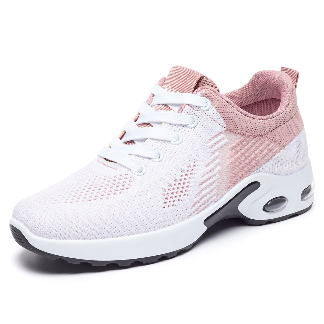 Women's breathable knit sneakers with air-cushioned sole and padded ankle closure Mune Fashion