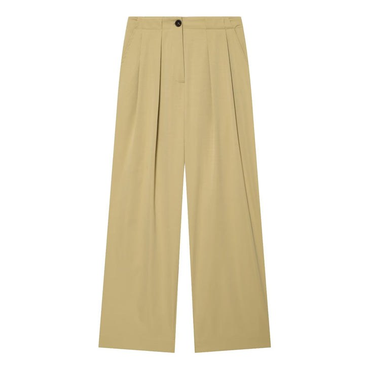 Women wide high-waisted pleated trousers with wide leg Mune Fashion