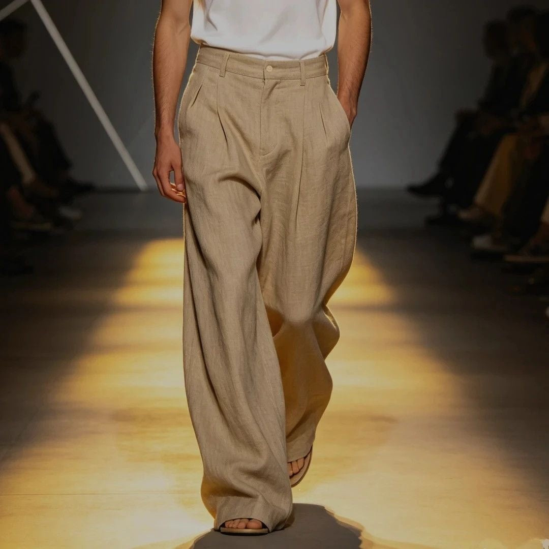 Men's Comfortable and Casual Linen Relaxed Fit Pants Mune Fashion