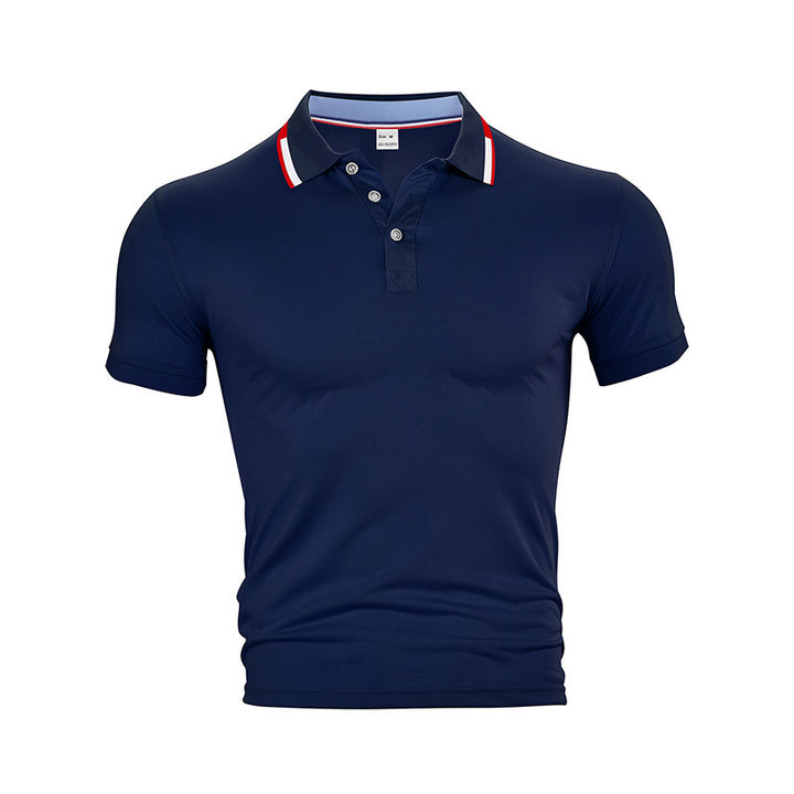 Men's slim fit functional polo with moisture-regulating technology and ribbed collar Mune Fashion