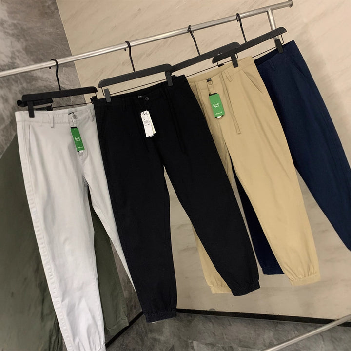 Men's Chino Jogger with elastic hem and pleats Mune Fashion
