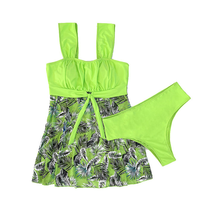Women’s bikini top with floral skirt design and adjustable straps Mune Fashion
