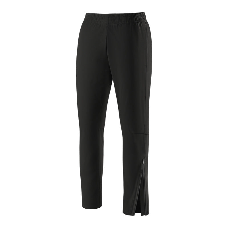 Women's sporty running pants with zippers