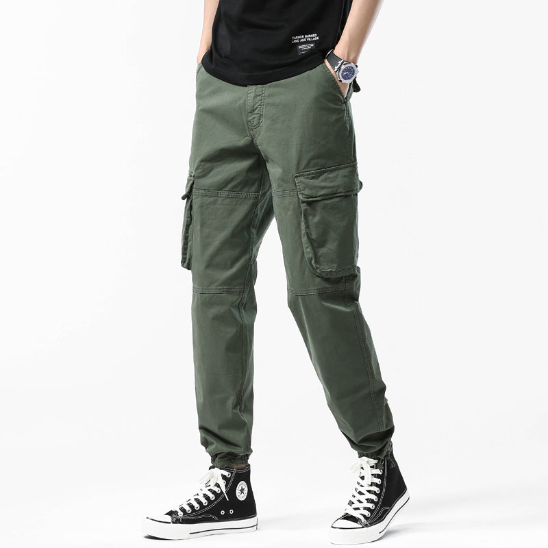 Herren Cargo-Joggerhose mit Kniepasse, elastischem Knöchelsaum und Großvolumigen Klappentaschen Mune Fashion