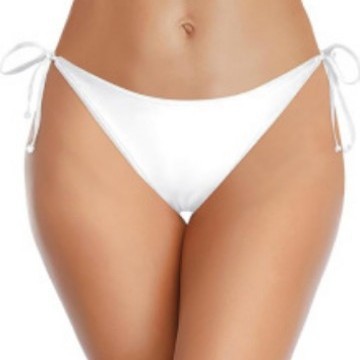 Women High-Cut Bikini Bottom with Side Ties Mune Fashion