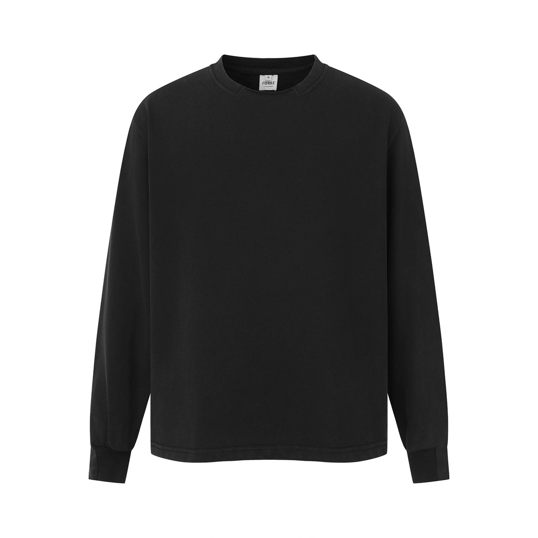 Unisex Minimalist Heavyweight Crew Neck Sweatshirt with Reinforced Collar and Extended Back Hem Mune Fashion
