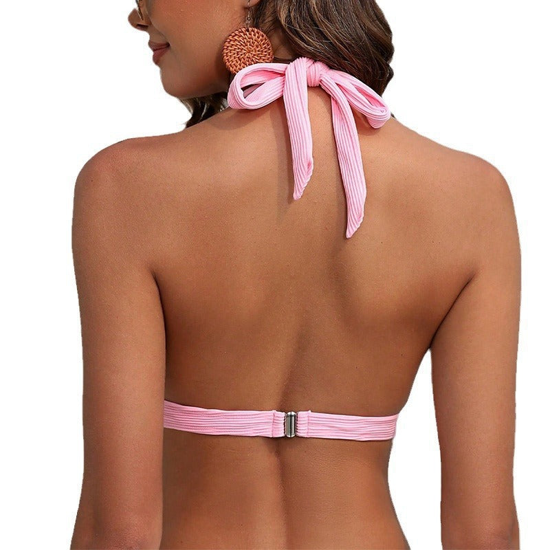Women's Triangle Bikini Top with Decorative Jewelry Details Mune Fashion