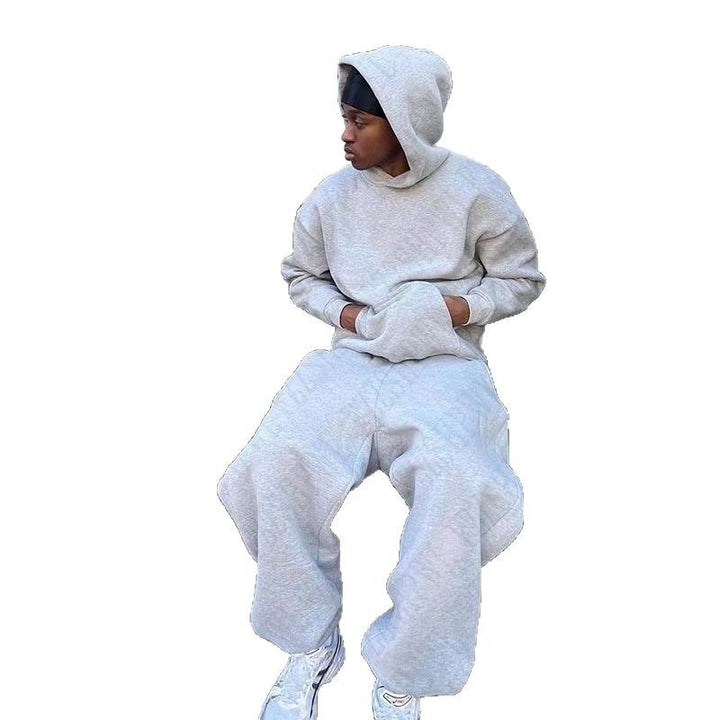 Men's urban boxy hoodie with shortened body, drop shoulder, and soft fleece inner lining Mune Fashion