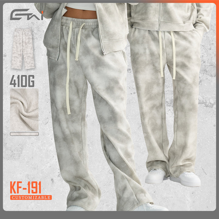 Men's Loose-Fit Sweatpants with Cloud Pattern and Elastic Waistband Mune Fashion