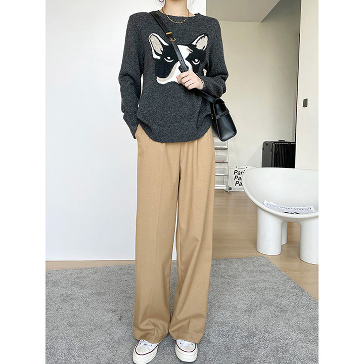 Women Elegant and Comfortable High-Waisted Fabric Pants Drune