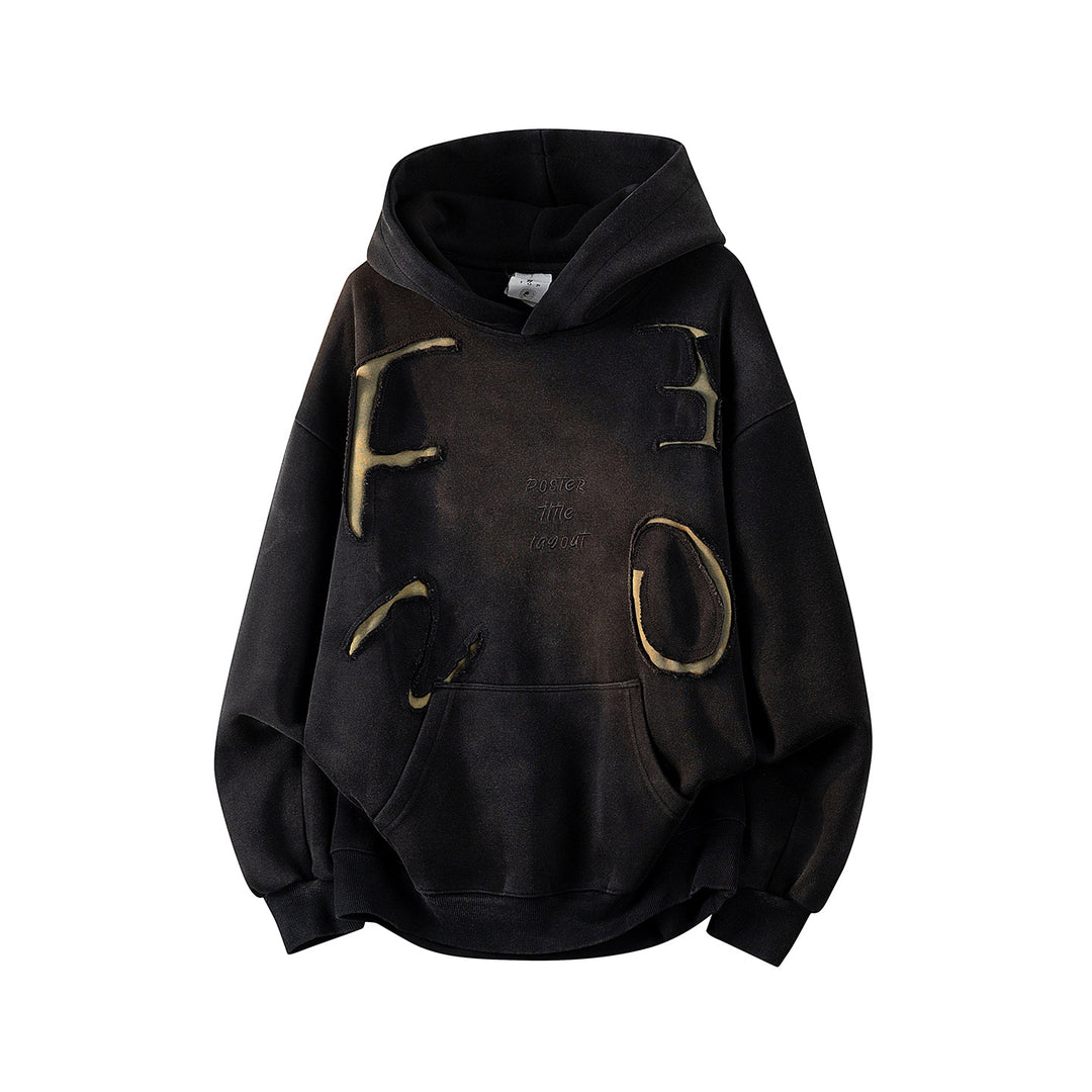Unisex Oversize Hoodie with handwritten graphic print, kangaroo pocket & ribbed hem Mune Fashion