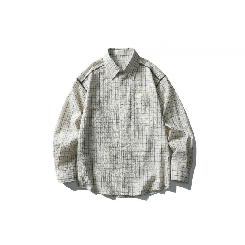 Unisex Oversized Shirt Jacket in Checkered Design with Chest Pocket Mune Fashion