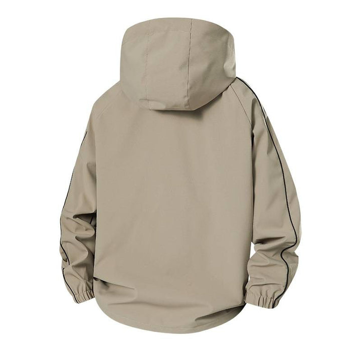 Men's Lightweight Softshell Outdoor Jacket with Hood, Elastic Cuffs and Full-Length Zipper Mune Fashion