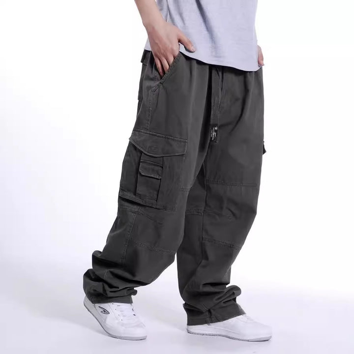Men's Baggy Cargo Pants with Wide Legs and Multifunctional Pockets Mune Fashion