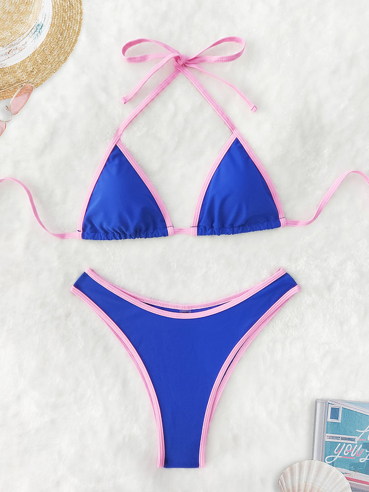 Women's Triangle Bikini with Exciting Stripe Design Mune Fashion