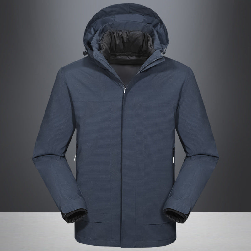 Men's Waterproof Outdoor Jacket with Hood and Breathable Ripstop Material Mune Fashion