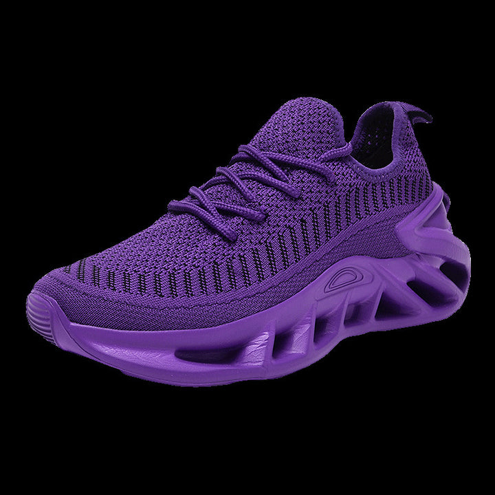 Unisex knitted casual shoe with elastic entry and sculptural cut-out sole Mune Fashion