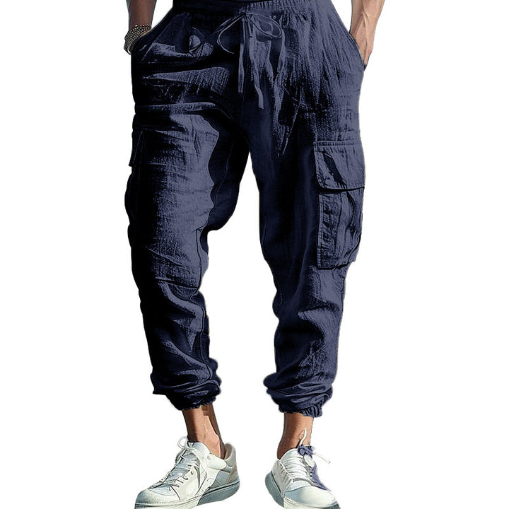 Men's casual cargo joggers with elastic waistband and generous side pockets Mune Fashion