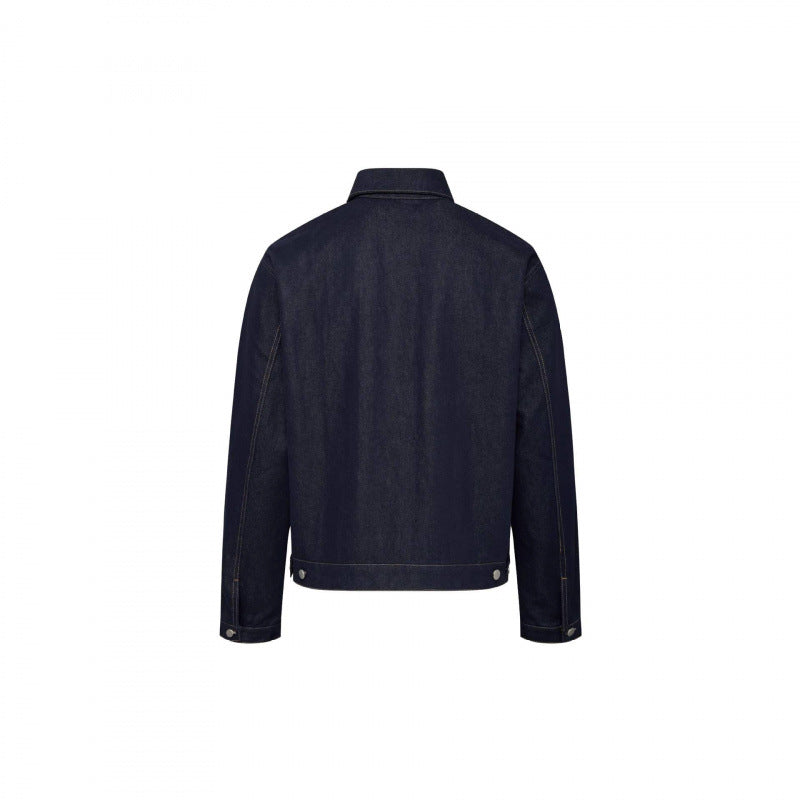 Unisex Timeless Boxy Denim Jacket in Worker Look with Flap Pockets and Metal Button Placket Mune Fashion