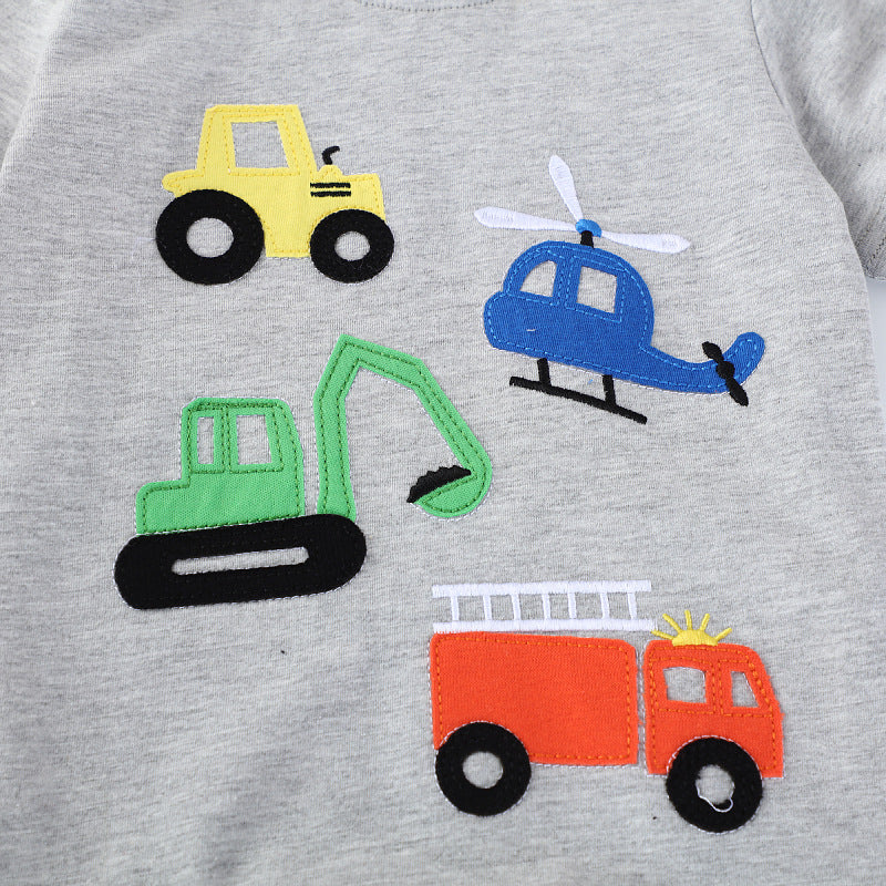 Boys T-shirt with colorful construction machinery design Mune Fashion