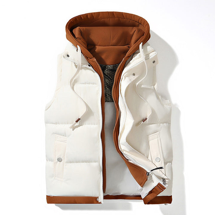 Men's Multifunctional Padded Vest with Hood 1788344821