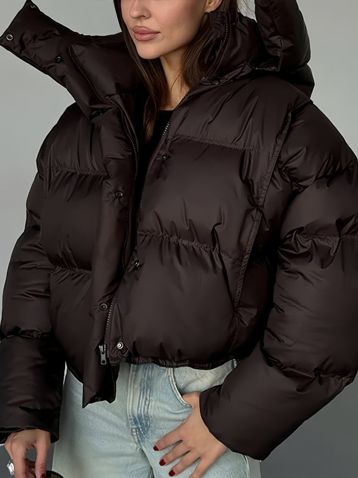 Ladies Stylish Short Jacket with Quilted Details