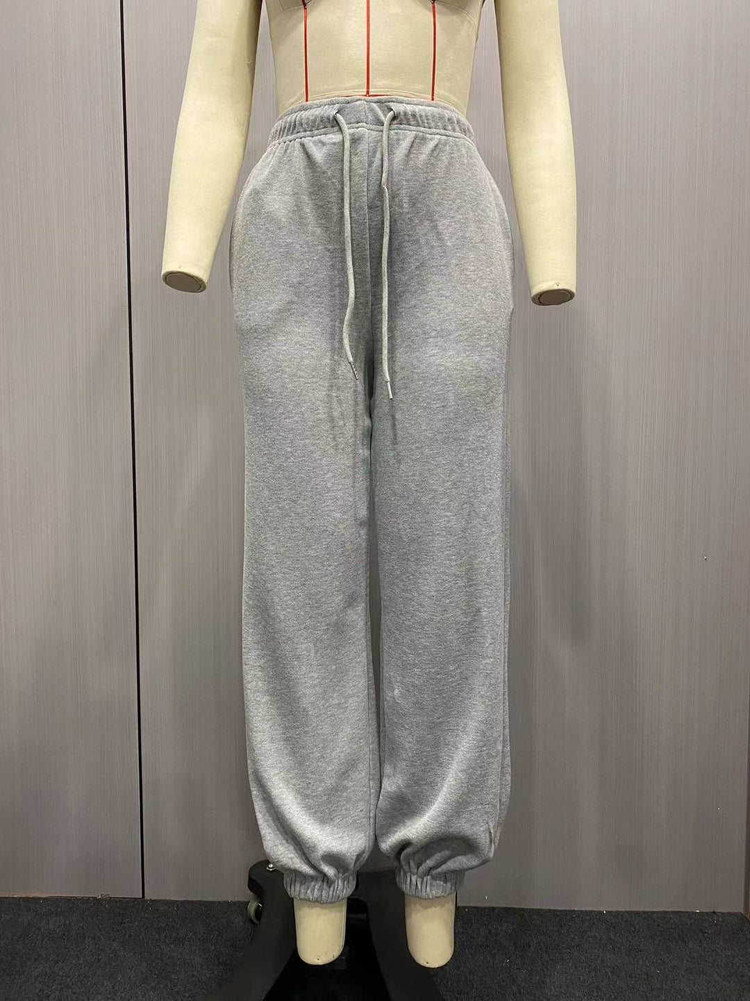 Ladies nan Cozy Sweat Palazzo Pants with high comfort waistband, integrated drawstring and gathered ankle cuffs Mune Fashion