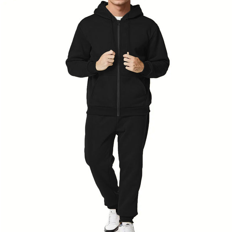 Men's two-piece zip hoodie and tapered jogging pants made of French Terry Mune Fashion