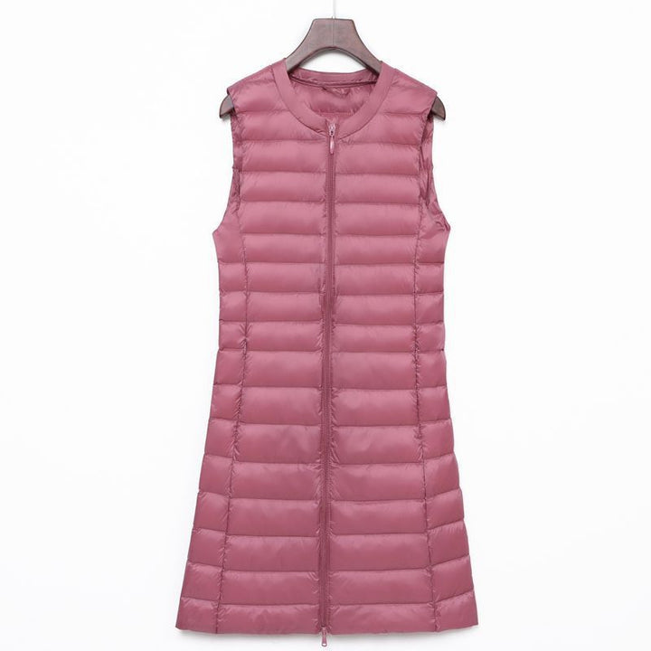 Ladies Long Quilted Thermal Vest with A-Line Silhouette Mune Fashion