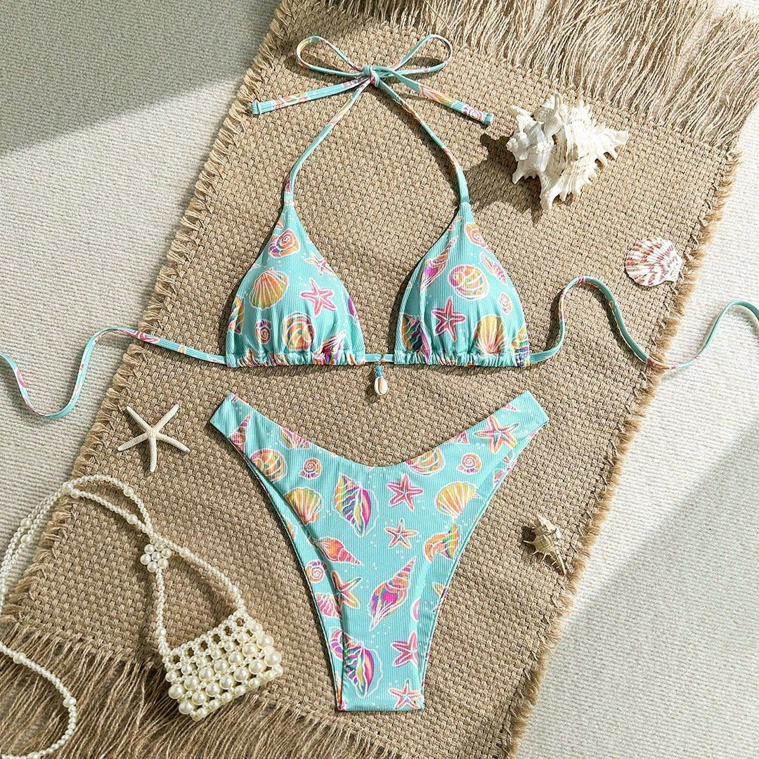 Women's Triangle Bikini with Maritime Decorations Mune Fashion