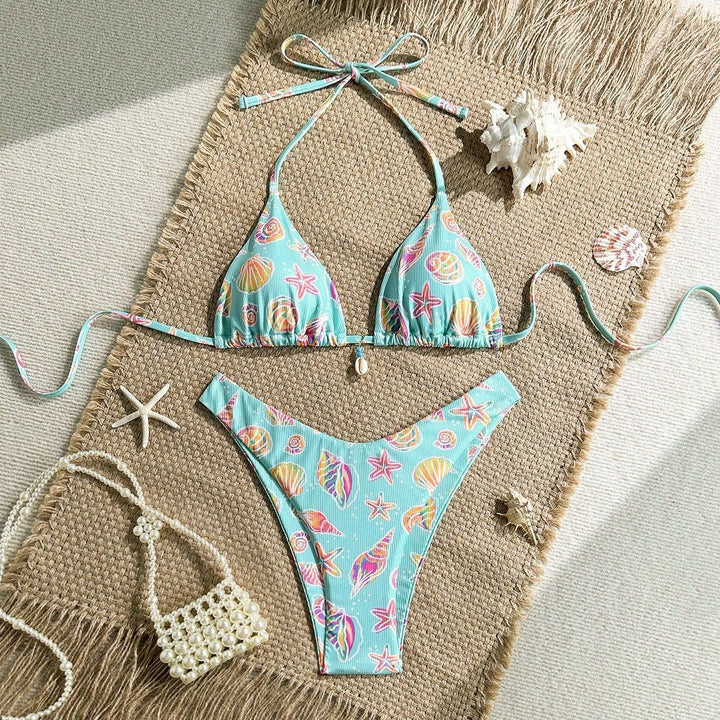 Women's Triangle Bikini with Maritime Decorations Mune Fashion