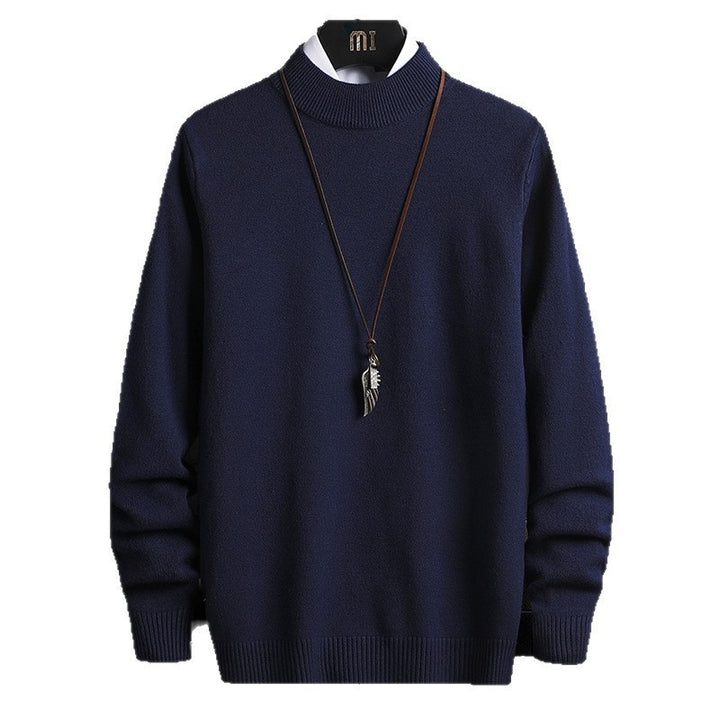 Men's nan Premium Stand Collar Sweater made of fine cotton blend with ribbed cuffs and slim silhouette Mune Fashion