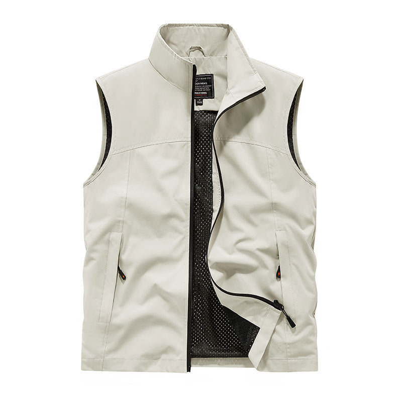 Men's Softshell Vest with Mesh Lining, Wind Resistant & Zipper Pockets Mune Fashion