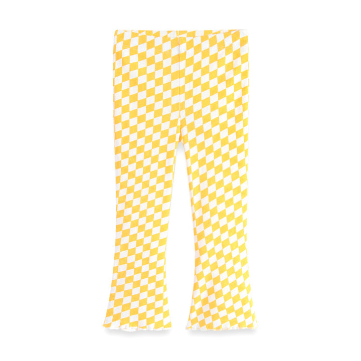 Girl Flared Leggings with Checkered Design Mune Fashion