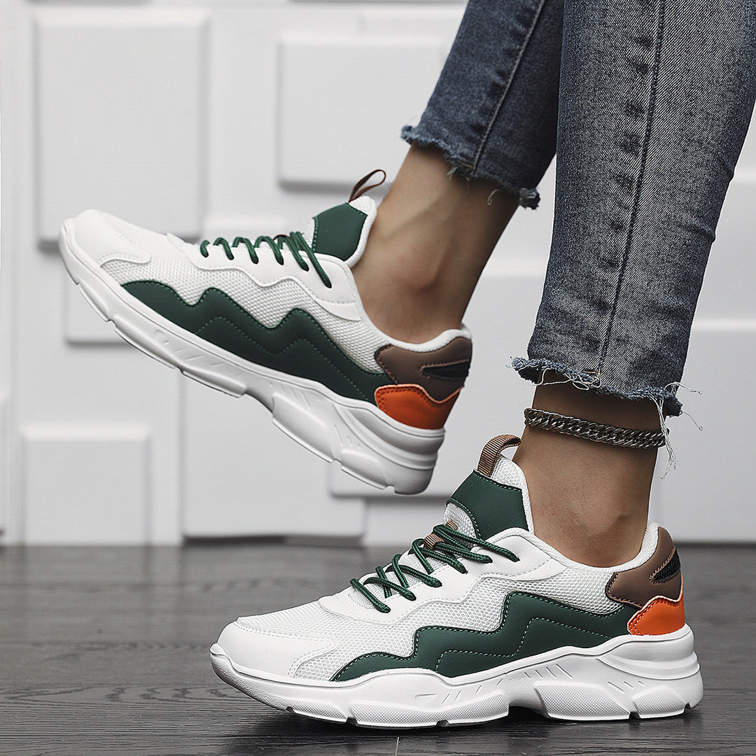Unisex nan Platform Sneaker with breathable mesh upper material, padded heel cap and profiled rubber sole Mune Fashion