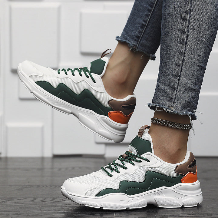 Unisex nan Platform Sneaker with breathable mesh upper material, padded heel cap and profiled rubber sole Mune Fashion