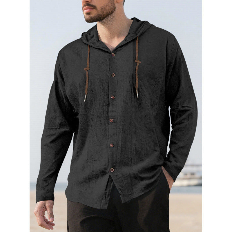 Men's Lightweight Hooded Shirt Mune Fashion