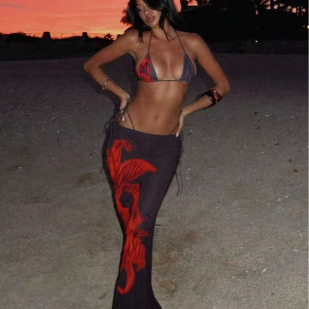 Women's bikini set with elegant coverage made of transparent fabric Mune Fashion