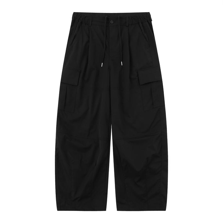 Men's Cargo Capri Pants with Elastic Waistband, Drawstring and Utility Pockets Mune Fashion