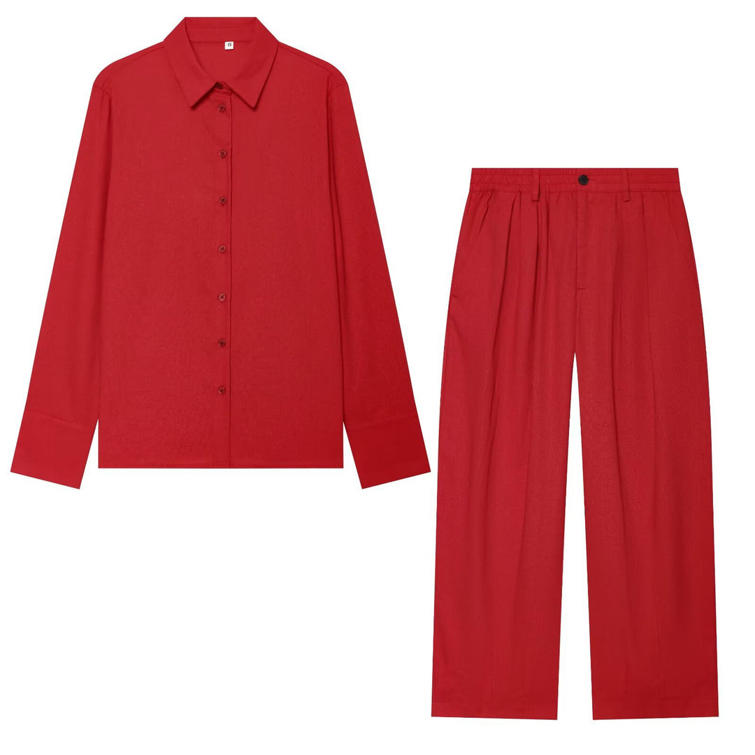 Ladies Oversized Silk Effect Blouse with Kent Collar and Cuffs Mune Fashion